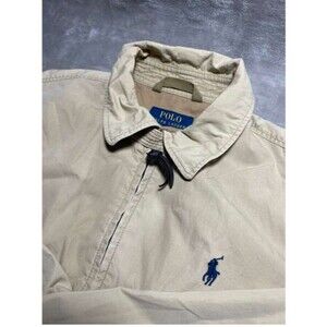Ralph Lauren Bi-Swing Jacket Men's Medium Khaki Full Zip Long Sleeve